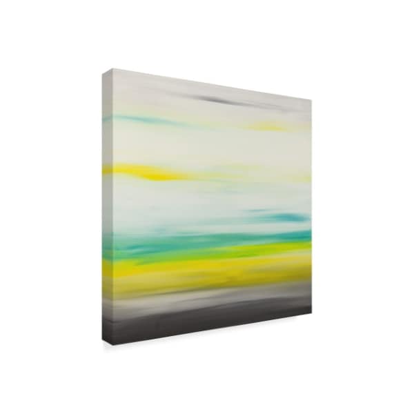 Hilary Winfield 'Sunrise White Gray' Canvas Art,14x14